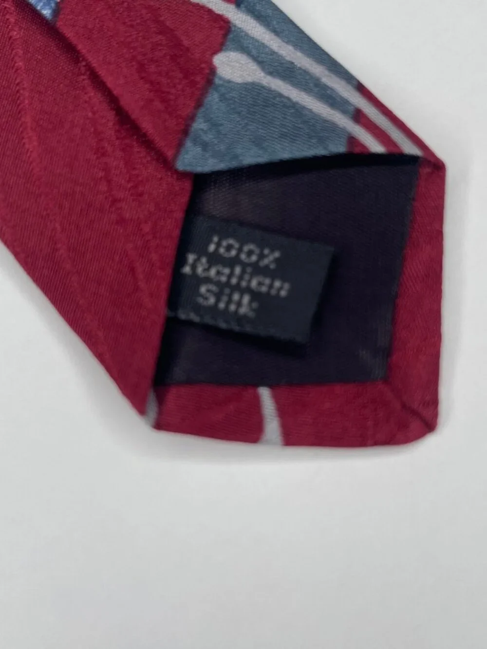 Louis Feraud Vintage Abstract Art Silk Tie Burgundy Swirl Indie Sleaze Designer